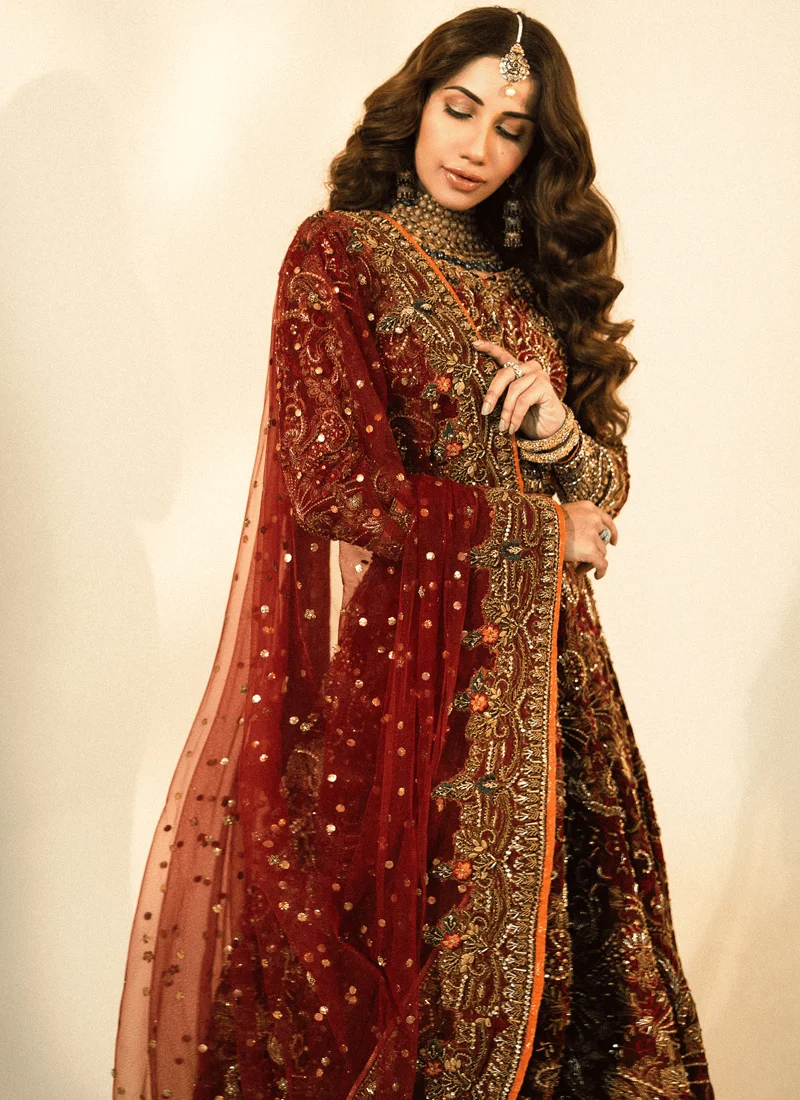 HSY Maroon Lehenga (4)