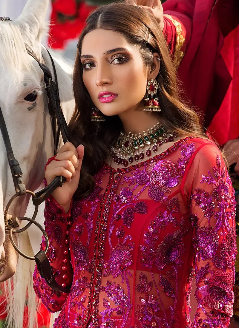 Nomi Ansari Red Bridal Gown (4)