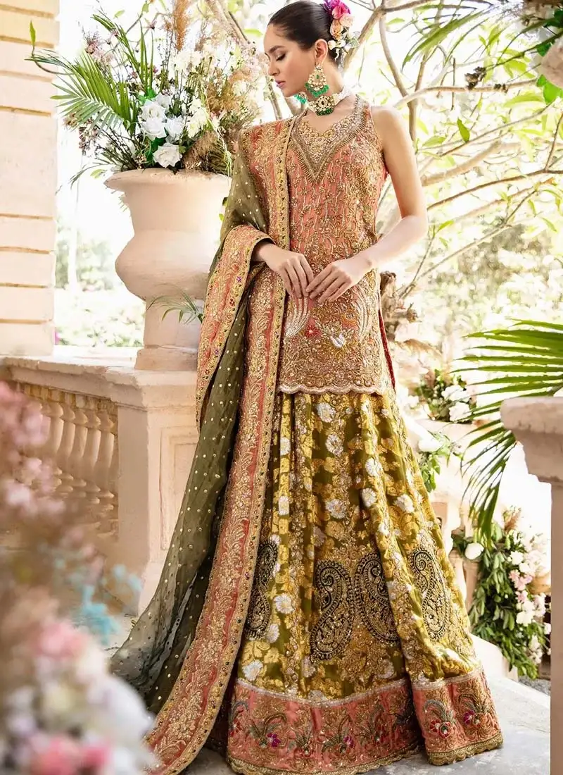 Tena Durrani Mehndi Dress (1)